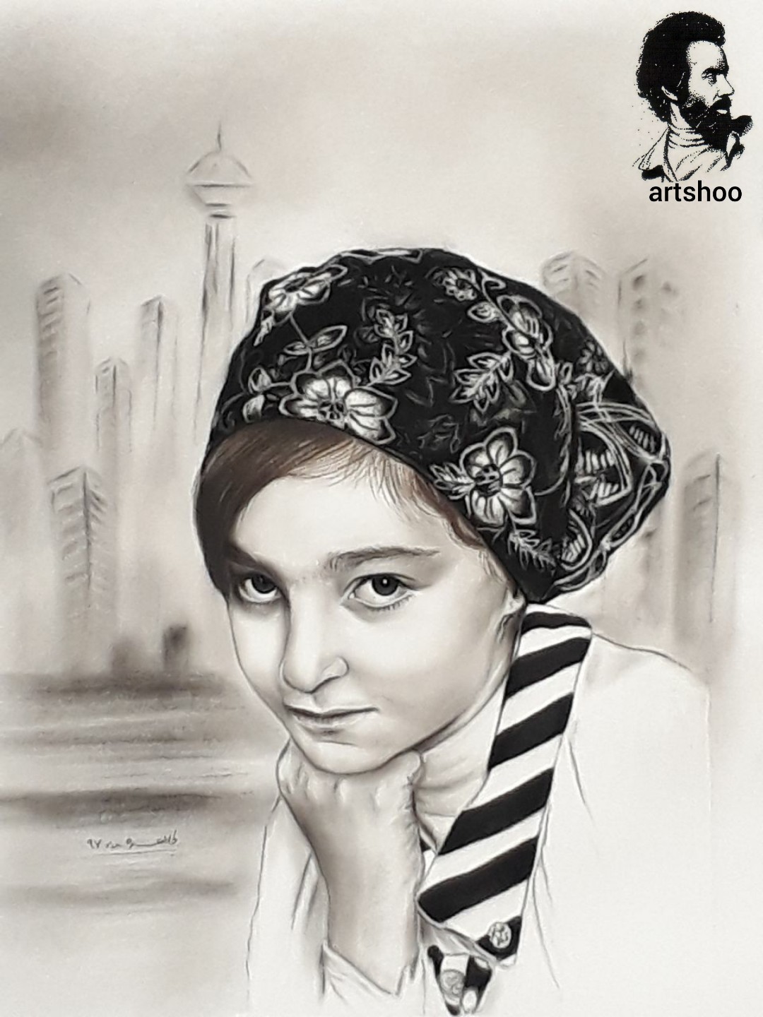 نقاشی سیاه قلم اورژینال